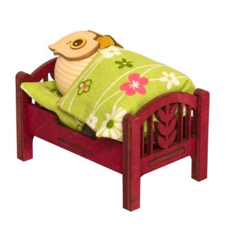 Drechslerei Kuhnert Holzfigur Mini Eule im Bett Neu 2024 