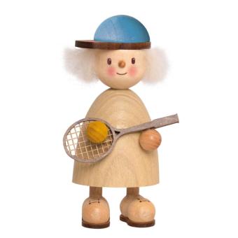 Drechslerei Kuhnert Holzfigur Finn mit Tennisschläger Neu 2025 