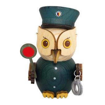 Drechslerei Kuhnert Holzfigur Mini Eule Polizist Neu 2025 