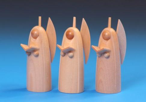 Schalling Krippefiguren Halleluja Engel 3 teilig natur 6 cm Rarität 