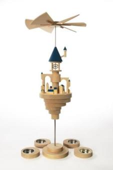 Schalling Pyramide Luftschloss Luna mit blauen Dächern 50cm 