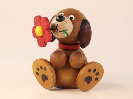 Paul Ullrich Hund Lumpi mit Blume 