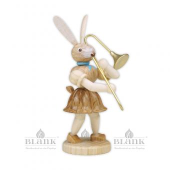 Blank Osterhase mit Zugposaune Neu 2023 