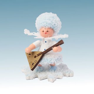 Drechslerei Kuhnert Schneeflöckchen mit Balalaika Neu 2021 