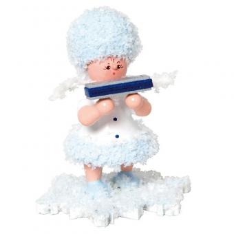 Drechslerei Kuhnert Schneeflöckchen mit Mundharmonika Neu 2023 