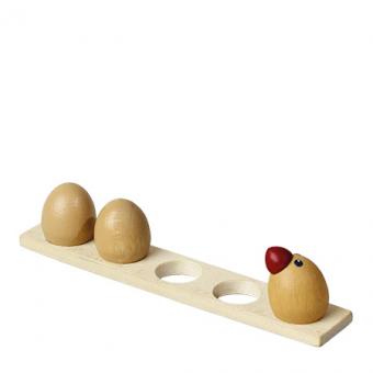 Miniaturendrechslerei Uhlig Hühnerei und Hahn Eierbord 