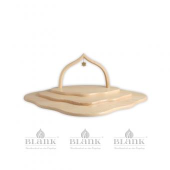 Blank Wolke mit Spitzbogen 3 Etagen natur 